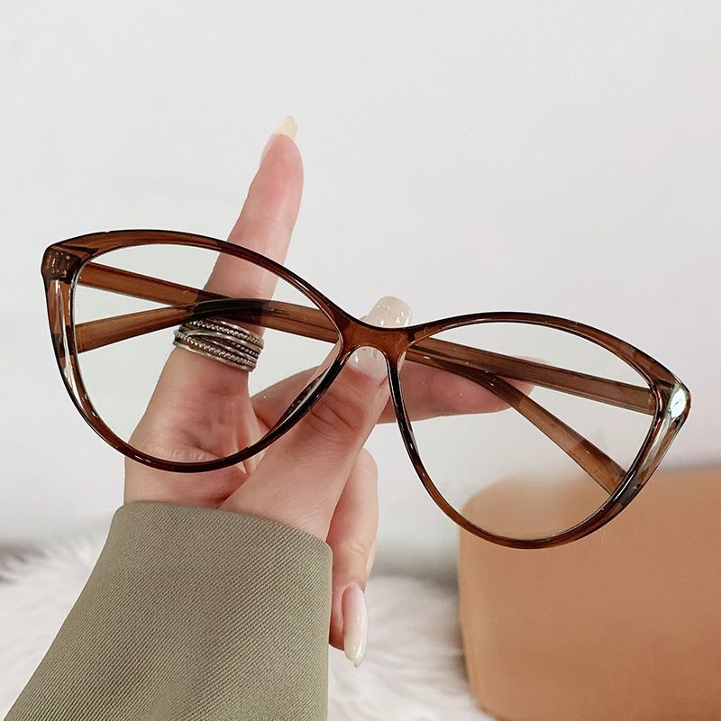 Окуляри для роботи за монітором з блокуванням блакитного світла Cat Eye Коричневі (A9848)