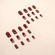 False Nails Bananahall with Glue Burgundy with Gold Z552 24 pcs (A9492)