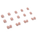 False Nails Bananahall with glue Beige French R418 24 pcs (A9491)