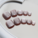 Pedicure false nails with glue Bananahall F137 Cat's eye 24 pcs (A9616)
