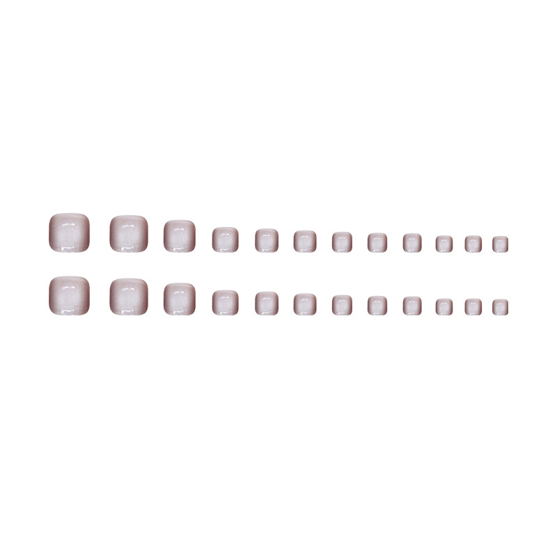 Pedicure false nails with glue Bananahall F137 Cat's eye 24 pcs (A9616)