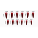 Накладні нігті стилет довгі гострі глянцеві багаторазові 24 шт CS-241 Чорні (A9393)