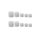 Pedicure false nails with glue Bananahall F014 White French 24 pcs (A9614)