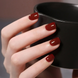 False nails with glue Bananahall CF025 Red 24 pcs (A9612)