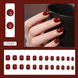 False nails with glue Bananahall CF025 Red 24 pcs (A9612)