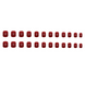 False nails with glue Bananahall CF025 Red 24 pcs (A9612)