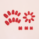 False nails with glue CF050 Bananahall Red 24 pieces (A9435)