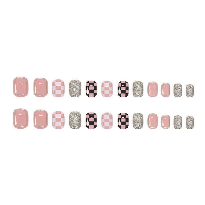 False nails with glue Bananahall R819 Beige 24 pcs (A9979)