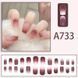 False nails with glue Bananahall A733 Beige 24 pcs (A9878)