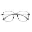Fashion Glasses Transparent Square Grey (A9922)
