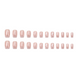 False Nails Bananahall French with Glue A3009 White with Flower Design 24 pcs (A9481)