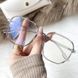 Fashion Glasses Transparent Square Grey (A9922)