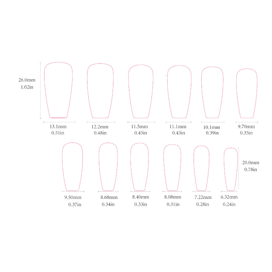 False Nails Hello Kitty long Bananahall with glue D871 Pink 24 pcs (A9477)
