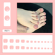 Press On Toenails with Glue 24 pcs Glossy Square Reusable F071 Pink (A9405)