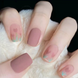 Short false nails with glue Bananahall R346 Pink with design 24 pcs (A9425)