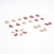 Short false nails with glue Bananahall R346 Pink with design 24 pcs (A9425)