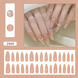 False Nails Long with rhinestone design with glue Bananahall Z869 Beige 24 pcs (A9475)