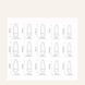False Nails Long with rhinestone design with glue Bananahall Z869 Beige 24 pcs (A9475)