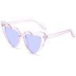 Sunglasses Heart-Shaped Love transparent frame Purple (A9915)