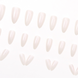 False nails Bananahall stiletto with glue W1249 Pearl White 24 pcs (A9471)