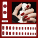 False nails with glue Bananahall CF001 Red 24 pcs (A9596)