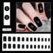 False nails with glue Bananahall CF012 Black 24 pcs (A9682)