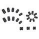 False nails with glue Bananahall CF012 Black 24 pcs (A9682)