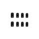 False nails with glue Bananahall CF012 Black 24 pcs (A9682)