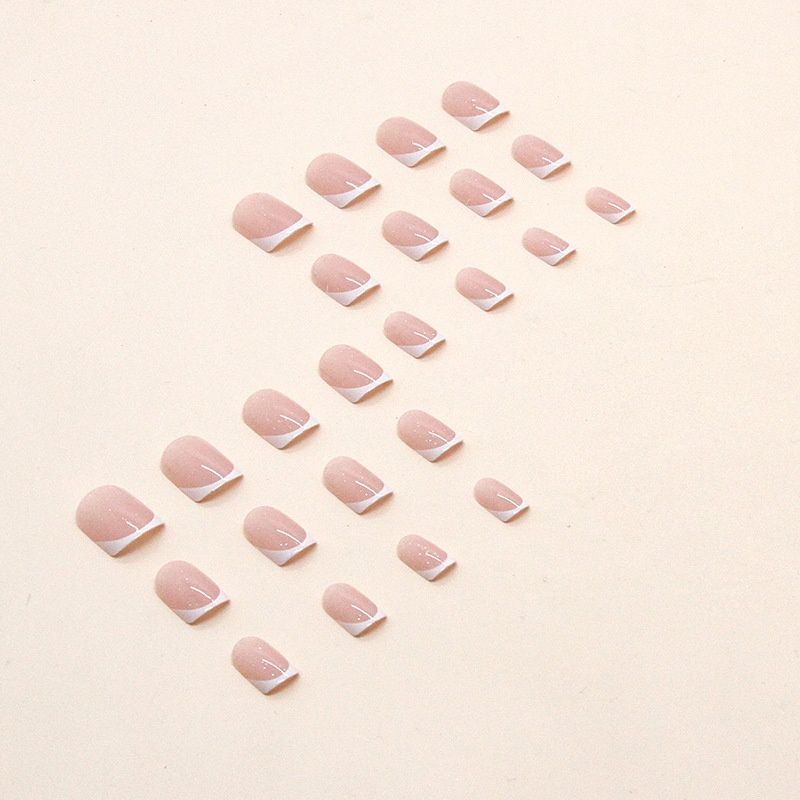 False nails with glue Bananahall W397 Beige 24 pcs (A9671)