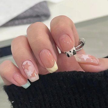 False nails with glue Bananahall A743 Beige 24 pcs (A9960)