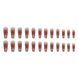 Gradient false nails with glue Bananahall R808 Beige with gray 24 pcs (A9466)