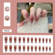 Gradient false nails with glue Bananahall R808 Beige with gray 24 pcs (A9466)
