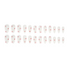 False nails with glue W1051 Bananahall White with red hearts 24 pcs (A9465)