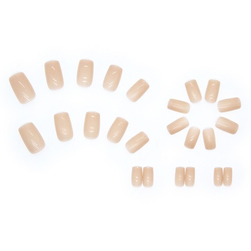 False nails with glue Bananahall CF015 Beige 24 pcs (A9684)