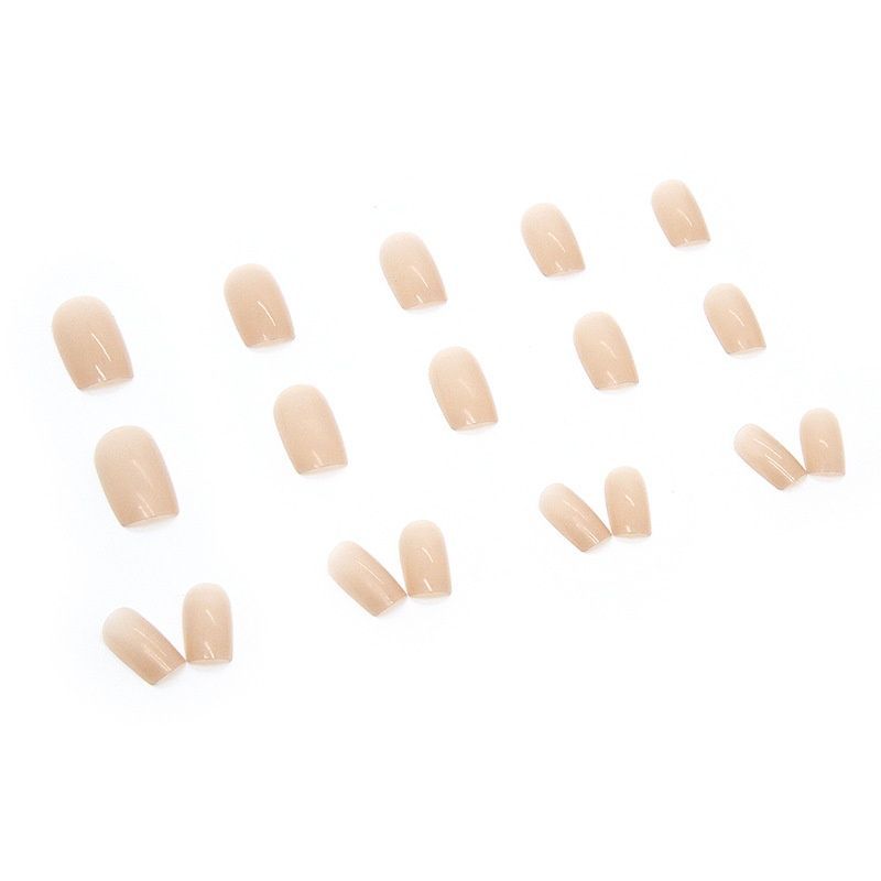 False nails with glue Bananahall CF015 Beige 24 pcs (A9684)