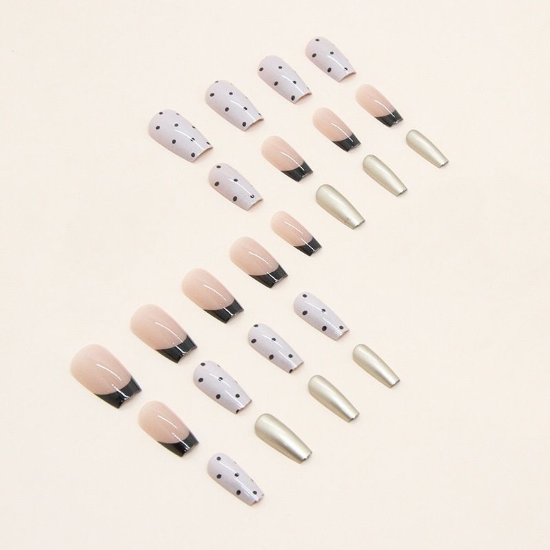 False nails with glue Bananahall A764 Beige 24 pcs (A9958)