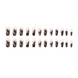 False nails with glue A3270 Bananahall Matte with butterfly Black 24 pcs (A9463)