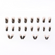 False nails with glue A3270 Bananahall Matte with butterfly Black 24 pcs (A9463)