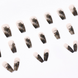 False nails with glue A3270 Bananahall Matte with butterfly Black 24 pcs (A9463)