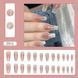 False nails with glue Bananahall Z812 Beige-silver 24 pcs (A9686)