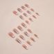False nails with glue Bananahall Z812 Beige-silver 24 pcs (A9686)