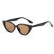 Сонцезахисні окуляри Cat Eye чорні з коричневими лінзами (A9903)