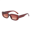 Rectangular Sunglasses Brown (A9901)