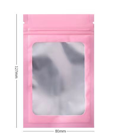 Manicure set for press on nails application tool kit with adhesive tabs prep pad Pink (A9410)