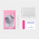Manicure set for press on nails application tool kit with adhesive tabs prep pad Pink (A9410)
