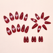 False nails with glue W1907 Bananahall With hearts Red 24 pcs (A9458)