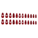 False nails with glue W1907 Bananahall With hearts Red 24 pcs (A9458)
