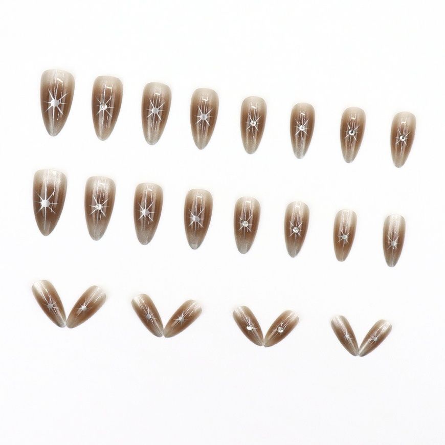 False nails with glue Bananahall D866 Beige 24 pcs (A9692)