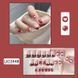 False nails with hearts and stars with glue Bananahall LK13448 Burgundy 24 pcs (A9764)