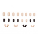 False nails with glue Bananahall A3134 Beige-brown 24 pcs (A9501)